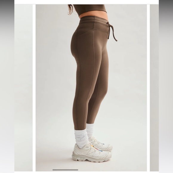 Girlfriend Collective Cafe Compressive Drawstring Pocket Leggings Medium M - Picture 8 of 10